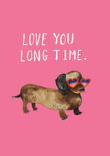 dachshund sausage dog Birthday Card 39858 created by JOLLY AWESOME