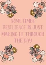 plasters flowers Thinking of you Card 21193 created by Wheelie Cool Creations