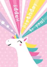 unicorn kids Birthday Card 5567 created by Memelou