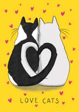Love Cats love card created by Embers and Ink
