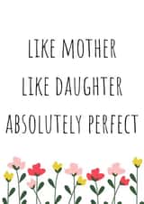 mother daughter Mothers Day Card 19045 created by Amy (Hedgecards)