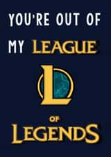 League Gaming Valentines Day Card 15506 created by Em