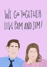 the office pam and Jim Valentines Day Card 13630 created by Laura Did That