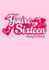 You’re Sixteen, super sweet and cool 70’s retro design created by Little Cat Creates