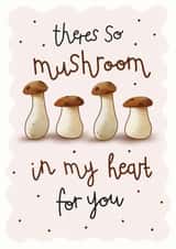 mushroom heart Valentines Day Card 14813 created by Hot Dog greetings