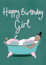girl bubbles Birthday Card 21083 created by Soph AC Studio
