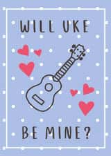 ukulele musical instruments Valentines Day Card 36765 created by Lloyd Crowley