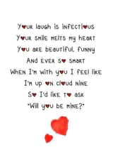laugh infectious Valentines Day Card 42064 created by Rhymes To Remember