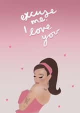 ariana grande music Valentines Day Card 20641 created by CorinaFay Illustration