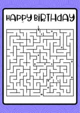 Happy Birthday Maze created by Faye Burtenshaw