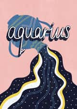 Aquarius January Birthday Card 21086 created by Soph AC Studio