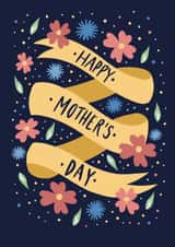 Pretty Mothers Day Card - Floral - Banner - Happy Mothers Day created by Stonefoxes