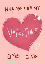 tick appropriate will you be my valentine Valentines Day Card 1035 created by Leah Chong - Leah Design