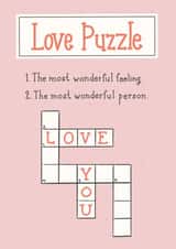 love puzzle Valentines Day Card 20361 created by Jenni Ahlberg - Jeah Design