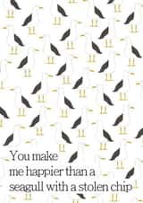 You make me happy seagull card created by Victoria Grace Designs