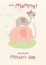 Cute Mothers Day Card - Mummy - Elephants - To A Special Mummy With Lots Of Love On Mother's Day created by cory reid