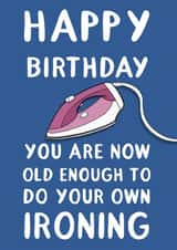 Do your own Ironing Birthday Card created by Katherine Lynas