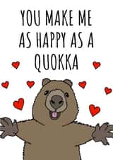 happy you make me Valentines Day Card 21063 created by Cowpat Designs