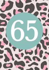 Leopard Print 65th Birthday Card created by Sarah Catherine