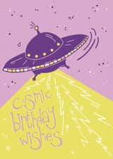 UFO Birthday Card created by Nelly's Treasures