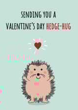 hedgehog animal Valentines Day Card 19024 created by The Northern Bird
