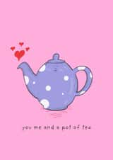 pot tea Love & Friendship Card 3378 created by Richard Darani