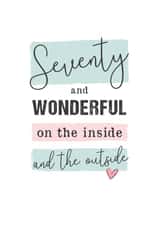 seventy seventieth Birthday Card 15258 created by Mad Philomena