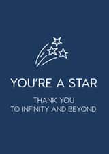 You're A Star Thank You card created by The Treasured