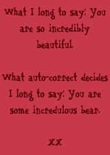 beautiful autocorrect Valentines Day Card 33177 created by Fi Police