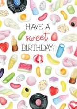 sweet candy Birthday Card 6172 created by Hazel Fisher Creations