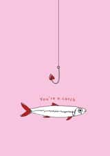 hook fish Valentines Day Card 16797 created by Mor Creative