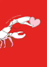 lobster claw Valentines Day Card 16799 created by Mor Creative