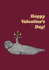 seal bowtie Valentines Day Card 46162 created by Martina Scott