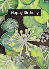 nature garden inspired Birthday Card 19016 created by Carrie Lyall Printmaker