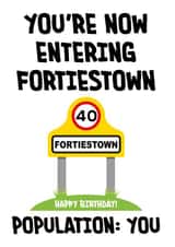 sign road Birthday Card 15840 created by Fat Pug Greetings