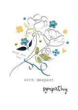 Anemones Bouquet Sympathy Card created by SABIVO Design by Sabina