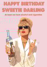 Patsy Ab Fab Birthday Card 16954 created by Nicola Jo