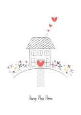 Classic New Home Card - House - Hearts - Happy New Home created by Peach Creativ