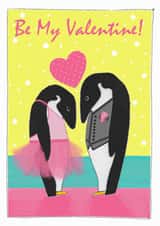 Cute Penguin Valentines Day Card 20169 created by Shereen M Designs