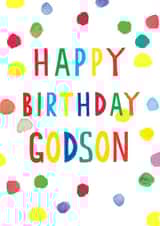 Birthday Card For Godson - Colourful - Polka Dots created by Earlybird