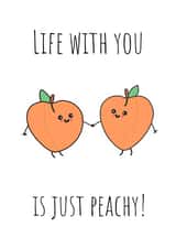 cute peach Valentines Day Card 21164 created by CozzaCreations