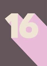 sixteen sixteenth Birthday Card 17100 created by Amy Munro