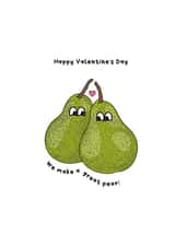Pears heart Valentines Day Card 18680 created by Rebecca Thorp