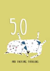50  50th Birthday Card 20530 created by NICHOLA COWDERY ILLUSTRATIONS 