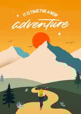 its time for a new adventure travel Leaving Card 1036 created by Leah Chong - Leah Design