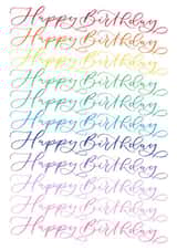 Rainbow happy birthday card created by The Amyverse