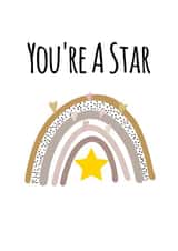 you're a star rainbow Congratulations Card 16260 created by The Arty Apples Limited