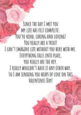 The one I love Romantic Valentines Day Card 44188 created by Ami Webster