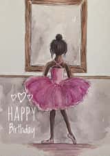 Arty Birthday Card - For Her - Ballet Dancer created by AP Designs