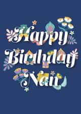 Classic Birthday Card - For Nan - Flowers created by LJRanson Design